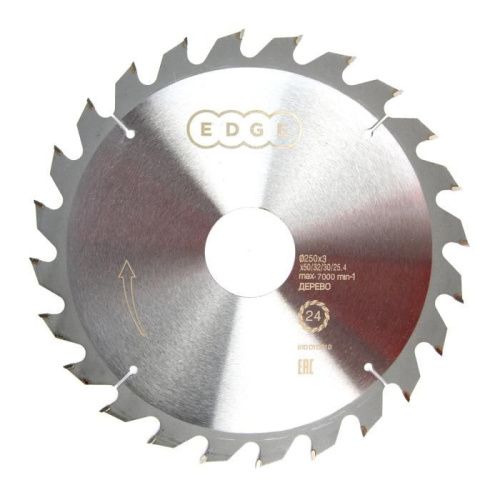 Диск пильный по дереву (250х24х50/32/30/25.4 мм, 24 зубца), Patriot-Tehinstrument