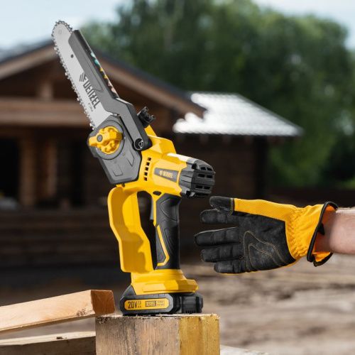 Цепная мини-пила аккумуляторная бесщет., СCS-200BL, шина 200 мм, Li-Ion, 20 В Denzel-Tehinstrument