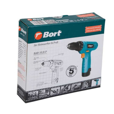 Аккумуляторный шуруповерт Bort BAB-10,8-P (дрель-шуруповерт Борт 10,8), 91270016-Tehinstrument