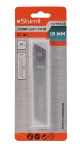 Лезвия для ножей, 18мм, 10 шт,  Sturm-Tehinstrument