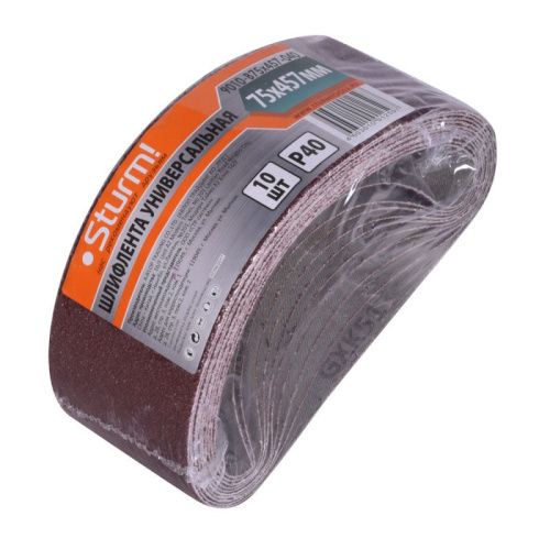 Шлифлента, 75x457мм, Р40, 10 шт,  Sturm-Tehinstrument