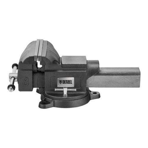 Тиски слесарные BVH-200, 200 мм, поворотные, стальная направляющая, с наковальней //Denzel-Tehinstrument