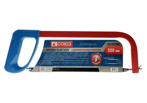 Ножовка по металлу с дополнительным полотном, 300мм, серия Кулибин, СОЮЗ-Tehinstrument