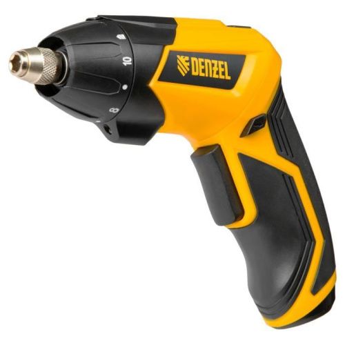 Отвертка DENZEL CSL-3,6-01, с аккумулятором 3.6 В Li-Ion, 1.3 Ач, 200 об/мин, с аксессуарами-Tehinstrument