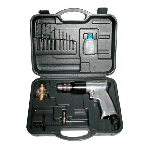 Дрель пневматическая QUATTRO ELEMENTI 10 мм, кейс, набор сверл, разъем EURO кейс, набор сверл, разъем EURO-Tehinstrument