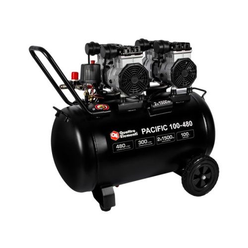 Компрессор поршневой безмасляный QUATTRO ELEMENTI PACIFIC 100-480-Tehinstrument