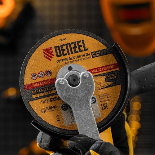 Круг отрезной по металлу, 125 х 1.6 х 22.2 мм Denzel-Tehinstrument
