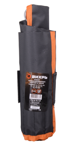 Набор комбинированных ключей Вихрь 12 шт. 6 - 22, в чехле-Tehinstrument