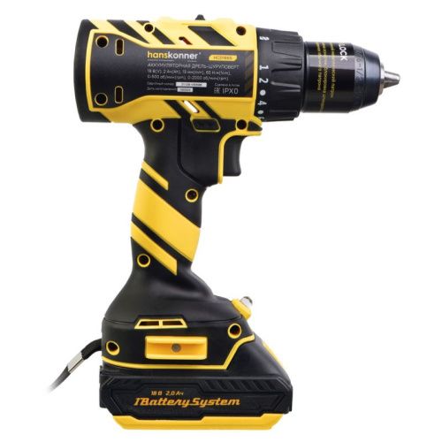 Аккумуляторный шуруповерт Hanskonner HCD1865 1BatterySystem-Tehinstrument