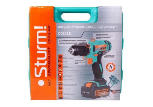 Аккумуляторный шуруповерт  Sturm CD3218L 2019-Tehinstrument