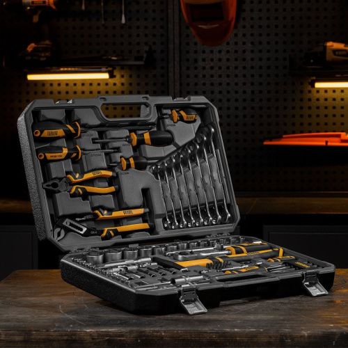 Набор инструментов 84 предмета Denzel, пластиковый кейс-Tehinstrument