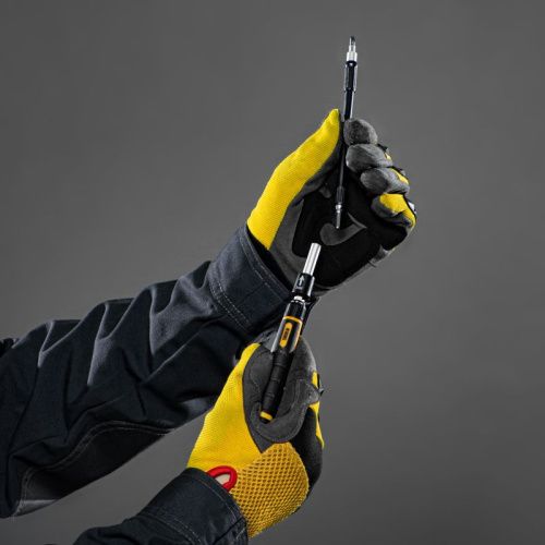 Отвертка с набором бит и торцевых головок для точных работ, гибкий привод, 48 шт, CrMo Denzel-Tehinstrument