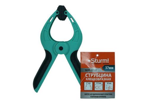 Струбцина клещеобразная, длина 115мм, зев 37мм,  Sturm-Tehinstrument