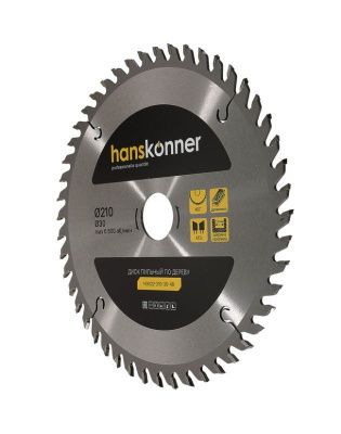 Пильный диск по дереву 210x30мм, 48 зубьев, Hanskonner-Tehinstrument