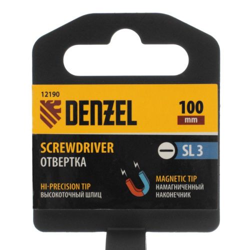 Отвертка Denzel SL3х100 мм-Tehinstrument