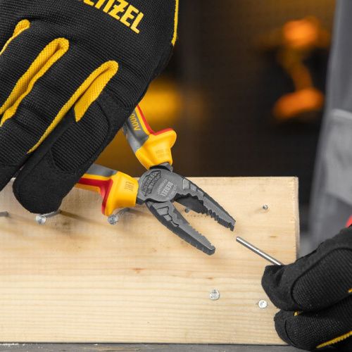 Плоскогубцы комбинированные, диэлектрические трехкомпонентные рукоятки до 1000 В, 165 мм Denzel-Tehinstrument