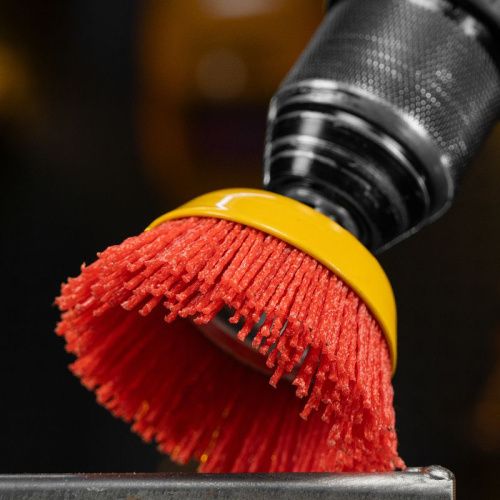 Щетка для дрели, 75 мм, Чашка, со шпилькой, нейлоновая щетина Denzel-Tehinstrument