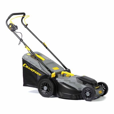 Газонокосилка эл. CHAMPION EM4318 (1,8 кВт пласт.+ткань травосб. 52л ширина 430мм 30-75мм, 12,9кг)-Tehinstrument