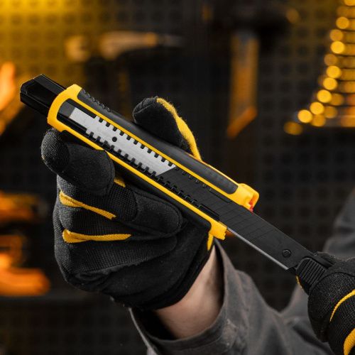 Лезвия, 18 мм, сталь SK4 - 0,5 мм, супер острые, многосегментные, 5 штук Denzel-Tehinstrument