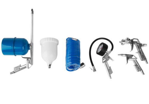 Набор аксессуаров для компрессора, 5 предметов, краскопульт с верхним бачком, СОЮЗ-Tehinstrument