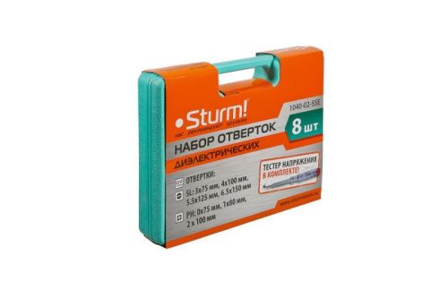 Набор отверток диэлектрических 8 шт, пластиковый кейс, CrV  Sturm-Tehinstrument