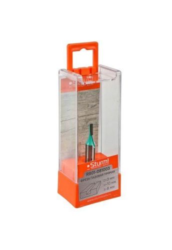 Фреза пазовая прямая с одним лезвием dxhxl 3x10x52 мм, хв.8  Sturm-Tehinstrument