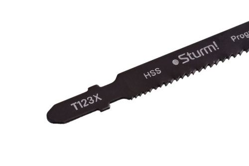 Пилки для лобзика по металлу T123X, 2 шт, 100х75мм, шаг зуба 1,2-2,6мм, ПРОГРЕССОР, HСS,  Sturm-Tehinstrument