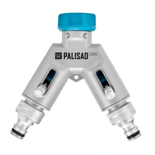 Разветвитель двухканальный, с внутренней резьбой 3/4",алюминий, LUXE Palisad-Tehinstrument