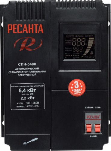 Стабилизатор напряжения РЕСАНТА СПН-5400-Tehinstrument