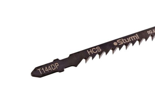 Пилки для лобзика по дереву T144DP,  5 шт, 100х75мм, шаг зуба 4мм, быстрый прямой рез, HCS,  Sturm-Tehinstrument