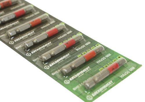 Биты HEX4x50мм, сталь S2, 10шт ЛЕНТА, БОЕКОМПЛЕКТ-Tehinstrument