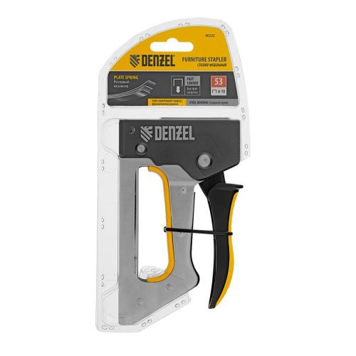 Степлер металлический, скобы в комплекте, 2К рукоятка, тип 53, 6-10 мм Denzel-Tehinstrument