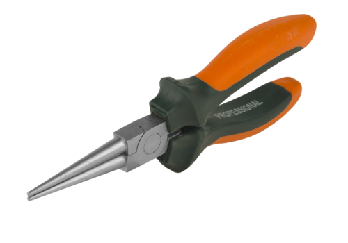 Круглогубцы, 150мм, TPR рукоятки, никелированные,  Sturm-Tehinstrument