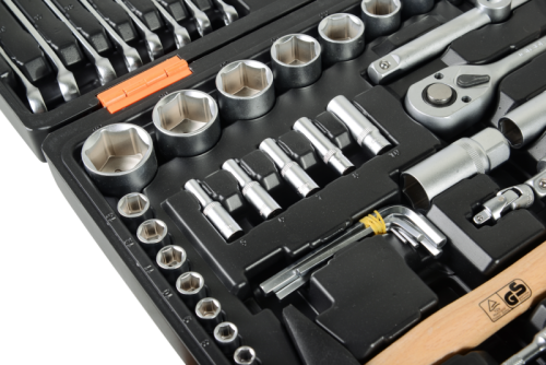 Набор инструментов, 1/2", 1/4", CrV, пластиковый кейс 76 предмета Вихрь-Tehinstrument