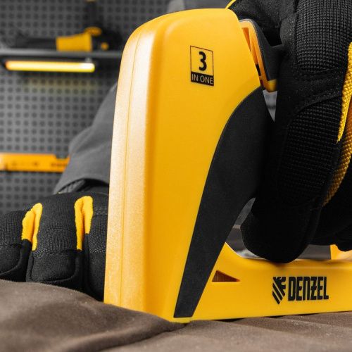 Степлер мебельный, пластиковый корпус, тип скобы: 13, 53, 300, 6-14 мм, Denzel-Tehinstrument