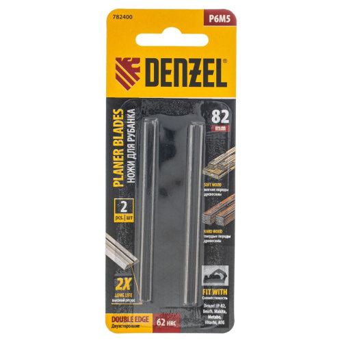 Ножи для эл. рубанка, Р6М5, 82мм, 2шт Denzel-Tehinstrument
