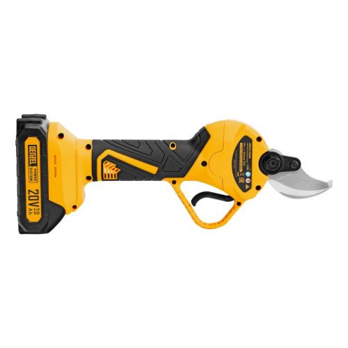 Секатор аккумуляторный, бесщет., CP-30BL, Li-Ion, 20 В, лезвия SK5 // Denzel-Tehinstrument