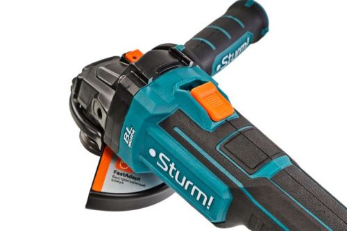 CAG18125BLE  УШМ аккумуляторная б/щ  Sturm, 18В, 1BatterySystem, 125мм, плавн пуск, 1х4Ач,кейс-Tehinstrument