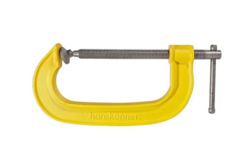 Струбцина G-образная, 150 мм / 6", чугун, оксидированный винт, hanskonner-Tehinstrument