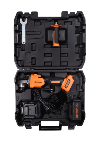 Углошлифовальная машина аккумуляторная АУШМ-125/20Li-R (в комплекте 1 АКБ и ЗУ) ЕА+ в кейсе Вихрь-Tehinstrument