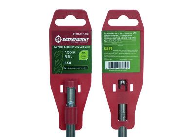 Бур SDS+ 12х260 плоский резец ВК8 спираль S4 БОЕКОМПЛЕКТ-Tehinstrument
