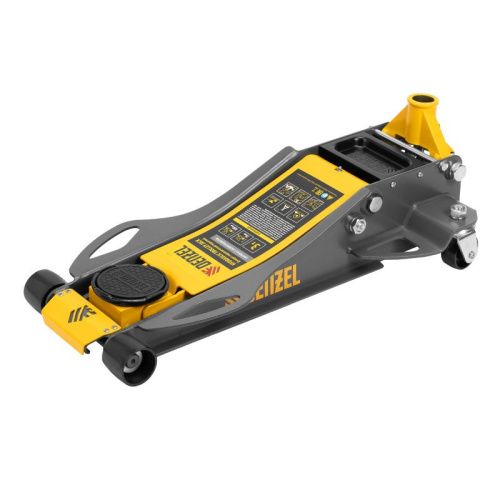 Домкрат гидравлический подкатной, 3 т, 75-500 мм, быстрый подъем, низкий подхват, проф. Denzel-Tehinstrument