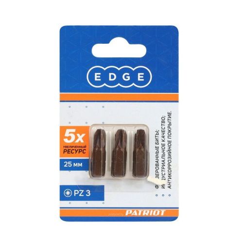 Бита PZ3, сталь S2, длина 25 мм, 3 шт., Patriot-Tehinstrument