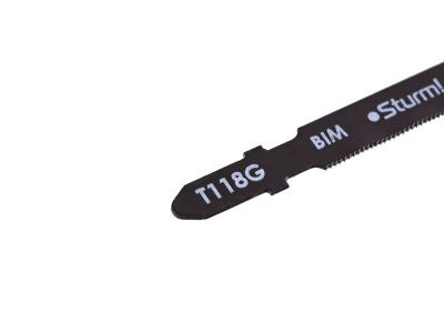 Пилки для лобзика по металлу T118G, 2 шт, 76х51мм, шаг зуба 0,8мм, тонкий прямой рез, HSS,  Sturm-Tehinstrument