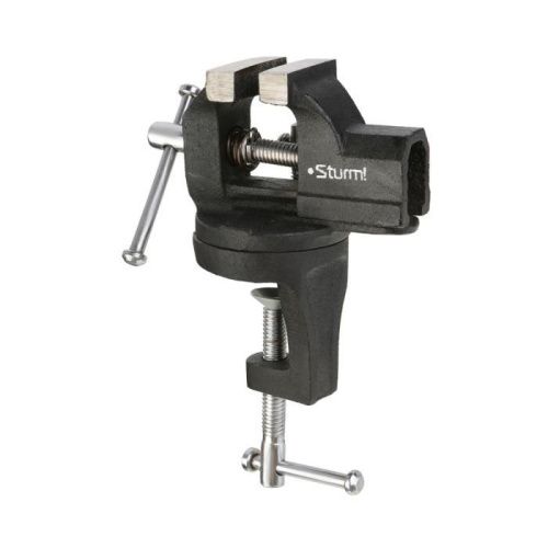 Тиски мини 40мм, поворотные, на струбцине,  Sturm-Tehinstrument
