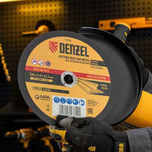 Круг отрезной по металлу, 230 х 2 х 22.2 мм Denzel-Tehinstrument