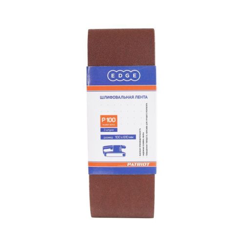 Лента абразивная (100х610мм, Р100, 3 шт.), Patriot-Tehinstrument