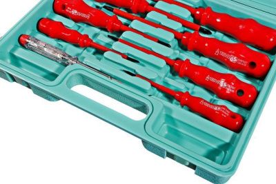 Набор отверток диэлектрических 8 шт, пластиковый кейс, CrV  Sturm-Tehinstrument