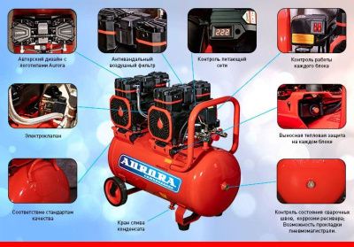 Компрессор PASSAT-50 BLACK 4G безмасляный, Aurora-Tehinstrument