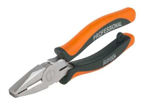 Плоскогубцы, 180мм, TPR рукоятки, никелированные,  Sturm-Tehinstrument